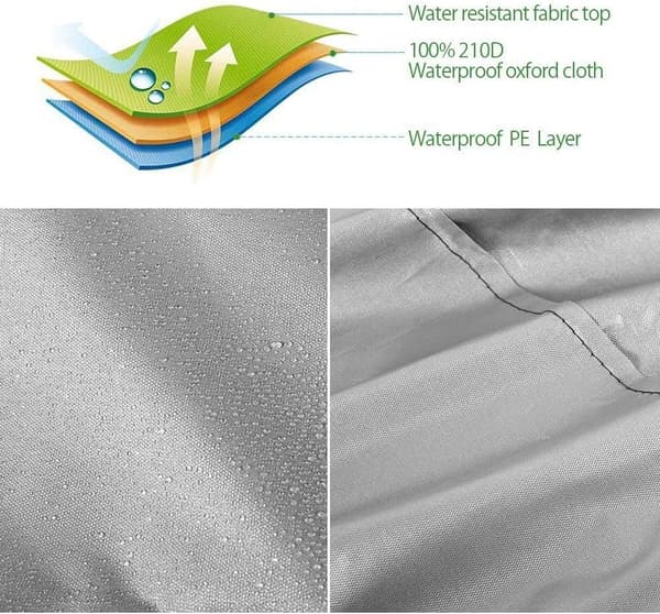 Vedenpitävä rottinkikalusteiden suojus puutarhan riipputuolille (harmaa)
