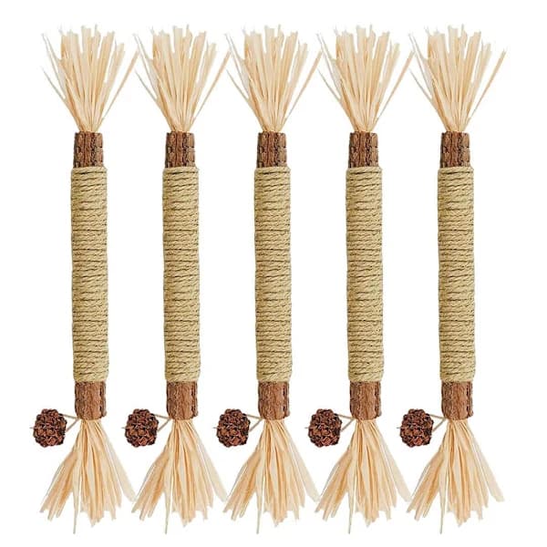 5 Natural Catnip Sticks, Chew Toy for Kittens