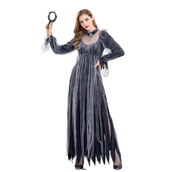Halloween ny läskig spökbrud zombie kostym spel kostym bar