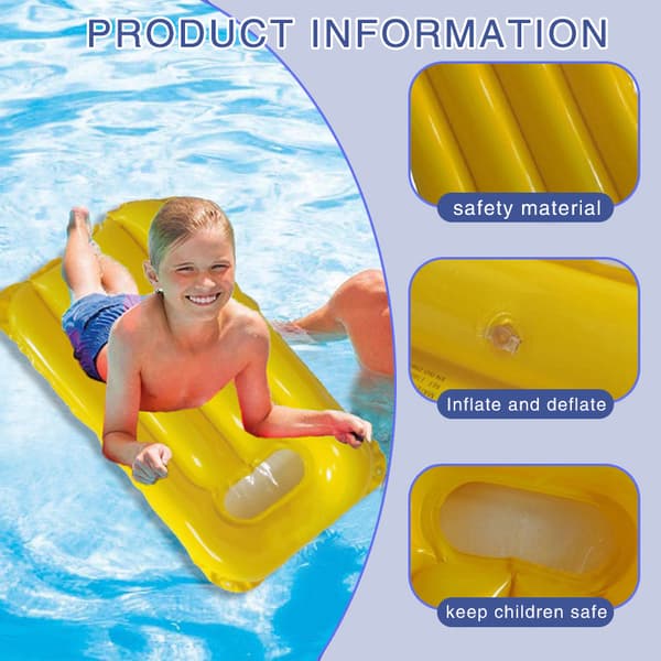 Inflatable Water Bed Swimming Pillow Chair Foldable Floating