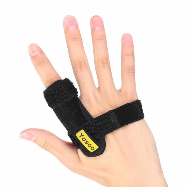 Handledsstöd, handledsstöd karpal tunnel, justerbar handledsstabilisator med avtagbar metallskena fingerskena mellanfinger svart