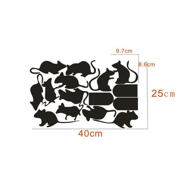 2-pack Tecknad Mus-Trappsteg Dekal Trappmålning Dekaler DIY Kakel