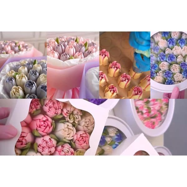 Cake Decorating Kit Extra Large Russian Piping Tips Stainless Steel Nozzle Set for Buttercream Roses 3D Flower Design Bakery Tools