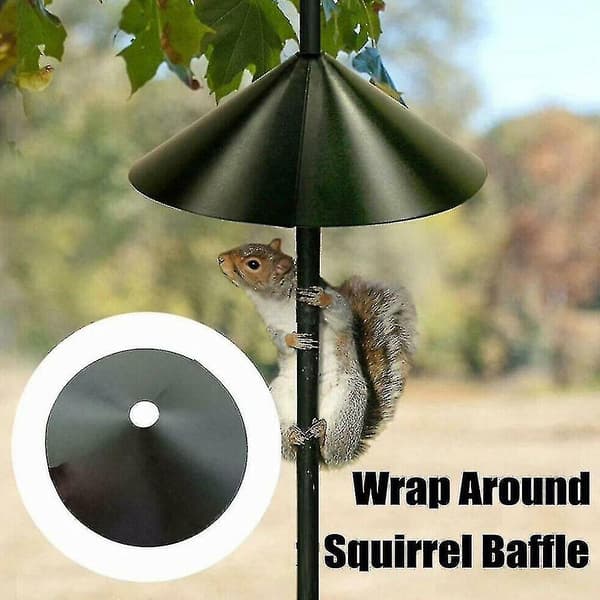 Squirrel-Proof Baffle for Bird Feeder - Wrap-Around Protection 12in 12in