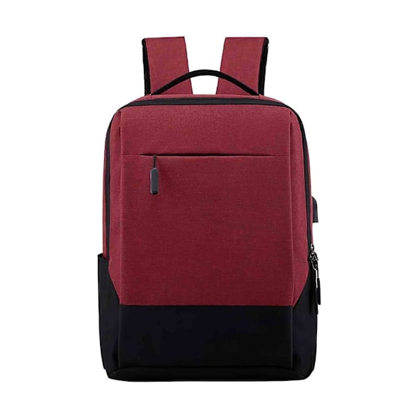 Ryggsäck för män 15,6 tum USB-laddning Laptopväska Casual Business Röd