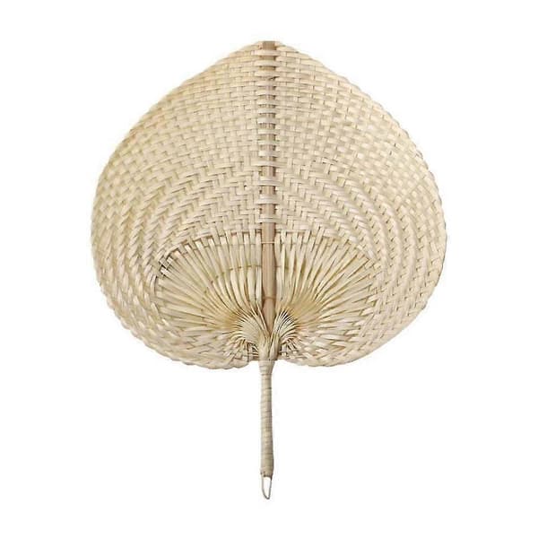 Bamboo Palm Leaf Hand-Woven Hand Fan Home Decor Size Handmade Straw