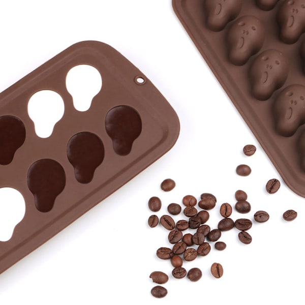 Halloween Skull Silicone Stencils Multipurpose DIY Chocolate Ice Fat Molds Practical Kitchen Baking Tools Coffee Coffee