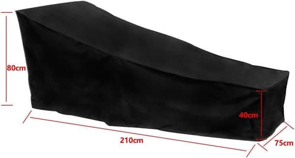 Vattentätt överdrag för trädgårdssolstolar Vindtätt, (210x75x40/80 cm)