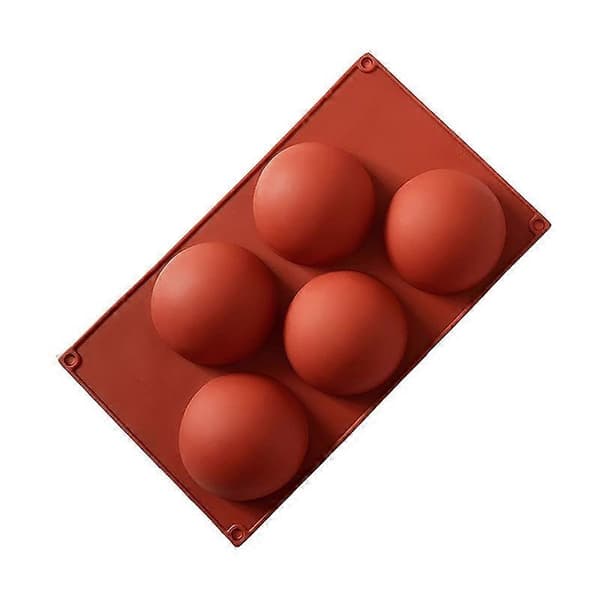 5-håls halvbollssfär silikon non-stick kakform DIY bakredskap