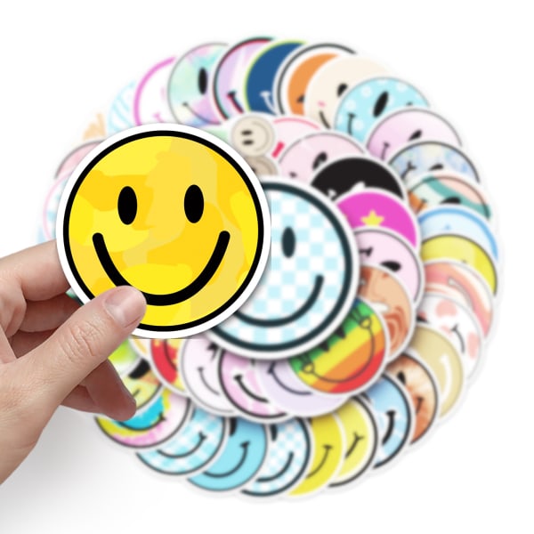 50 DIY smiley face doodle klistermärken