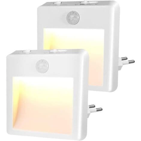 Plug-in Night Light - Kids Night Light with Motion Sensor - Adjustable Brightness, LED Night Light (Warm/Cool White - Adjustable), Plug (FMY)