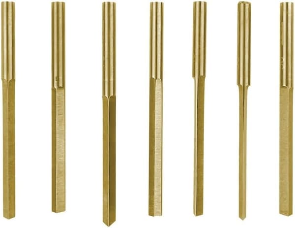 Pneumatisk skärsats och stenfattning 7PCS stål triangulär gravyr för smyckesgravyr, snidning, poleringstillämpningar (90°)