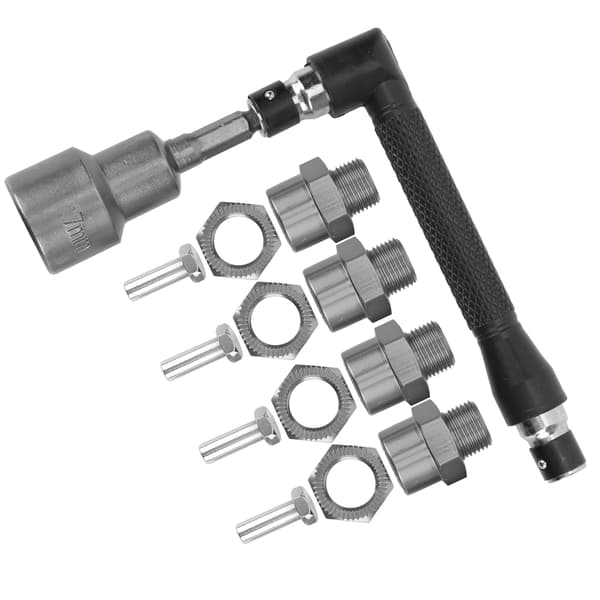 12 mm til 17 mm hjulhexnavomformeradapter topnøglesæt til 1/10 1/8 RC-biler Titanium