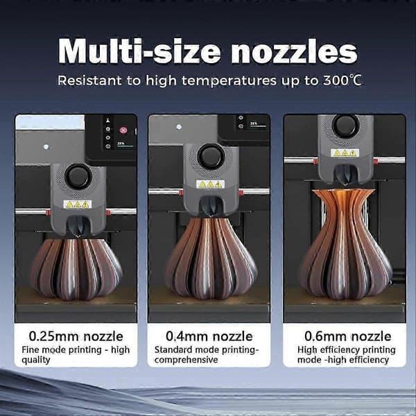 3 kpl AD5X pikalukituksella varustettu Hotend-suutinsarja 0.25/0.4/0.6mm