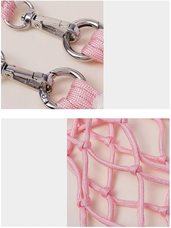 Vannflaskehylse justerbar bærbar bomull-mesh rosa - Rosa