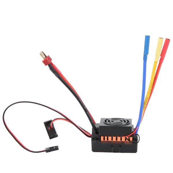 RC ESC 60A Waterproof Electronic Speed Controller Accessory Parts for 1/10 RC Car Model Orange
