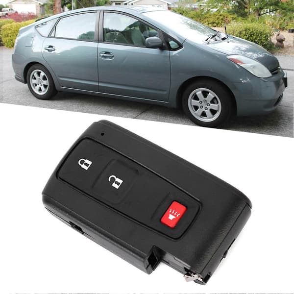 Bil 3-knapps fjernkontroll nøkkelveske erstatning passer til Prius 2004-2009