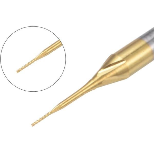 10 stk. titankarbidgraveringsbiter for PCB-maskin 0,3 mm skaft 1/8 tomme