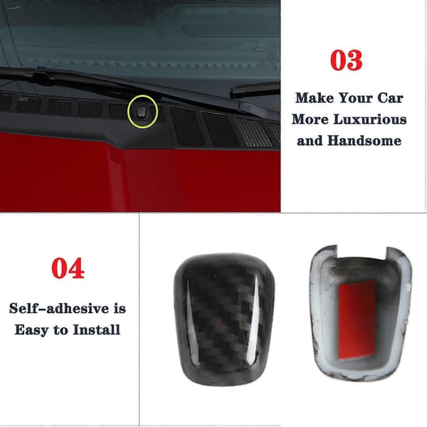 Kullfiber Fremre Vindusviskerdyse Deksel Trim For- Ram Durango - 300c