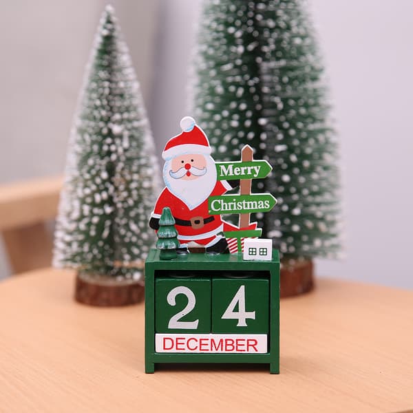 3 stk. julekalender i tre, håndverksdekorasjon, jul