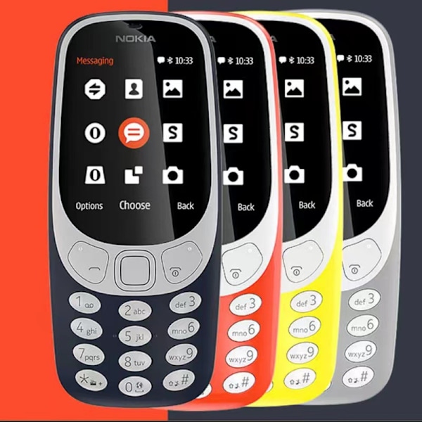 Ny 3310 Telefon - Enkel Bartelefon Til Seniorer Dobbelt SIM Store Taster 2.4 Tommer Gray