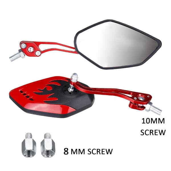 2-pack Universal Motorcycle Rearview Mirrors 360 Degree Rotation
