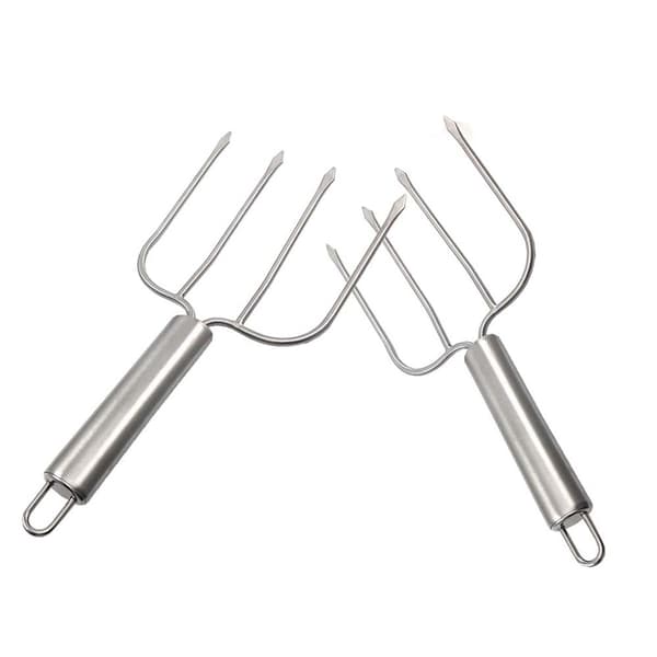Chef's Delight, 2-pack Turkey Lifter Forks, 304 Stainless Steel, Extra Long Handles for Comfort, Sharp Tines for Precise Control