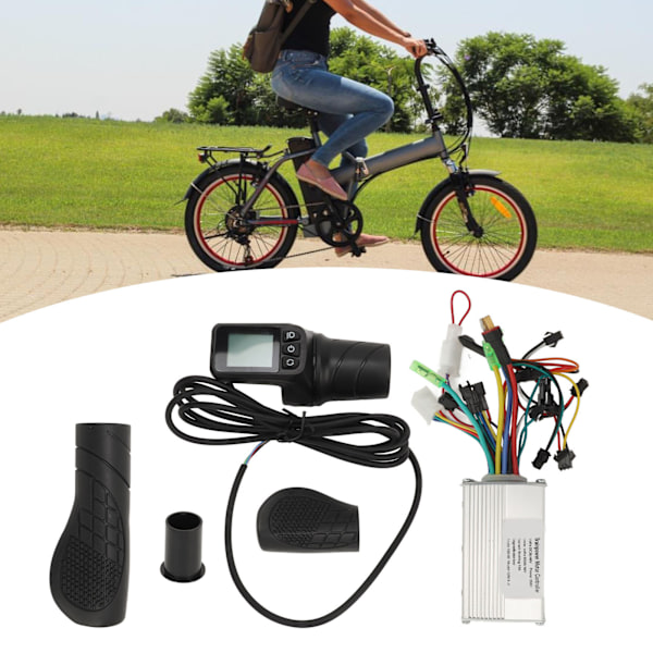 36V 48V 350W 13A Elcykel Controller med LCD Display 128DX Halv Twist Throttle Grip til Cykel