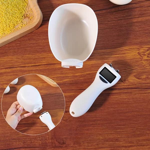 Food Measuring Spoon Scale, Digital Measuring Spoon Scale, Weighing Spoon Scale, with Display and Replaceable Spoons, for Portioning Food (1 pc)