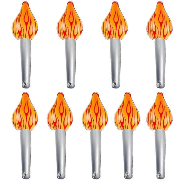 Inflatable Torches LED Flames Flickering Lantern Waterproof Torches Props for Cosplay Party