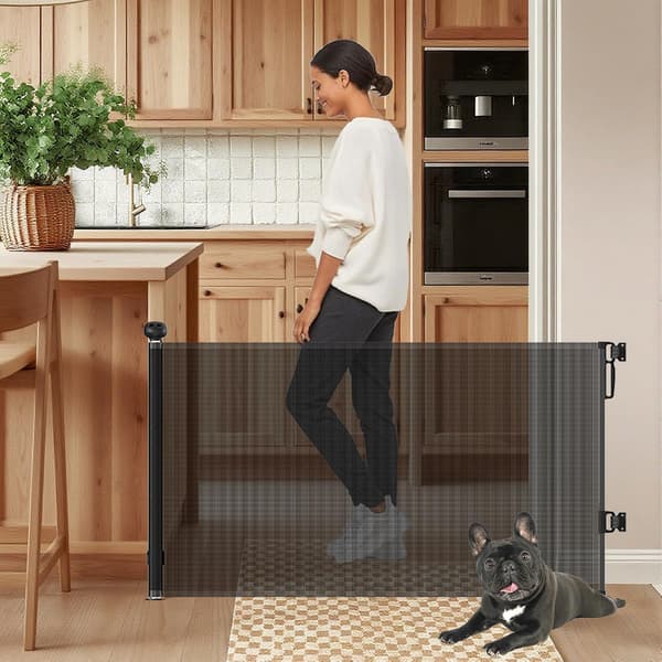 Babysikkerhedslåge Kæledyrslåge Til Hunde Og Katte Pladsbesparende Design Strækker Sig Op Til 40x125 Cm Sort