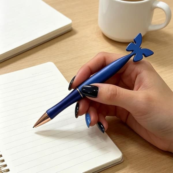 paperitavara perhonen sininen Schmetterlingsstift - Blauer Schmetterlingsstift