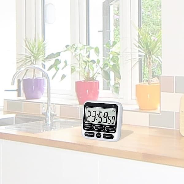 Elektronisk køkkentimer LCD-skærm Stor skærm Elektronisk timer Positiv