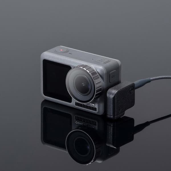 Mikrofon 3,5 mm/USB-C Ladeadapter Lyd Ekstern Mikrofonfeste Ladeport For DJI Osmo Action Tilbehør