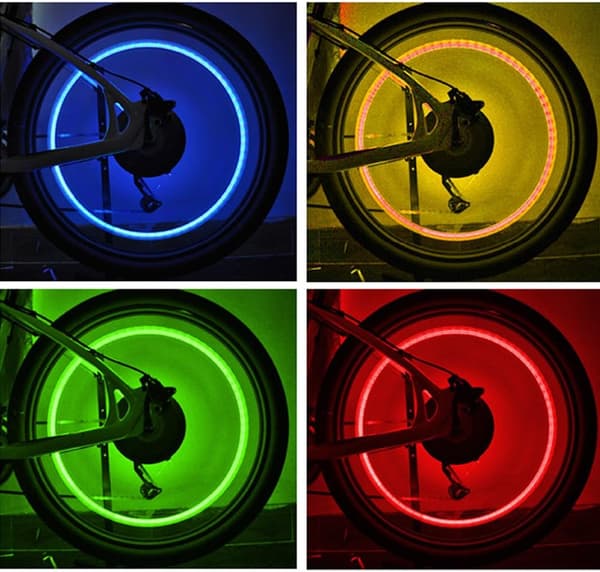 Cykelventilhatt, 6 st skalleformad ventilhatt LED-ljus hjul