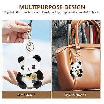 Panda-pehmolelu, avaimenperä, ihana pehmopanda-riipus, avaimenperä, laukun ripustuskoriste
