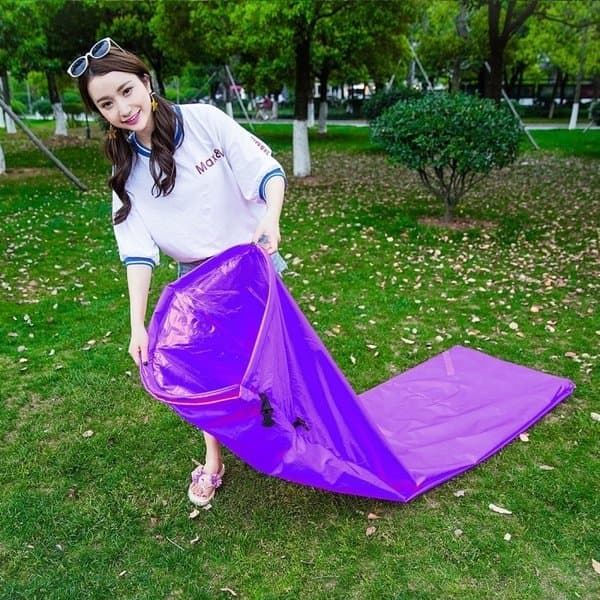 Luftsofa / LayBag med solbeskyttelse - Oppblåsbar_MGF Lilla Purple