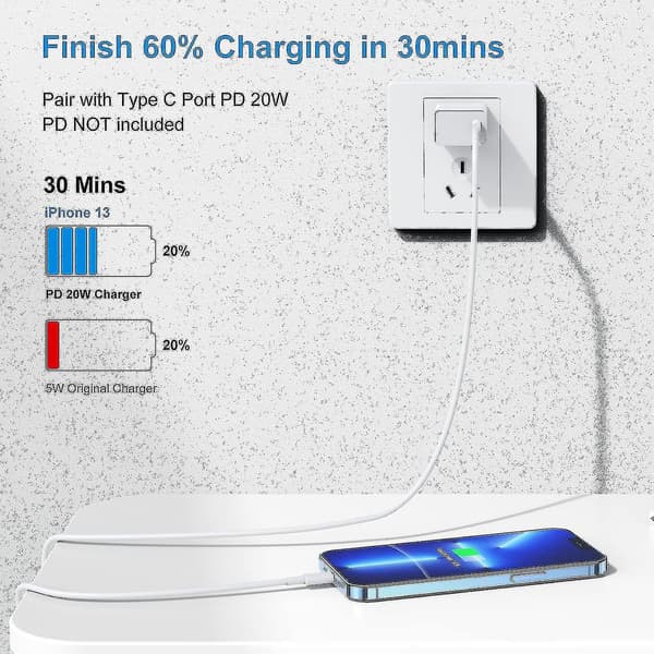 Usb C–Lightning-kaapeli 2m, 2 kpl iPhone-latauskaapeli 2m Apple Usb C -laturille