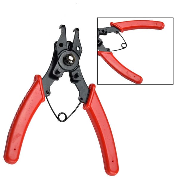 1 set Multi-Angle Snap Rings Tång 4 i 1 låsringstång Intern extern låsringstång Red