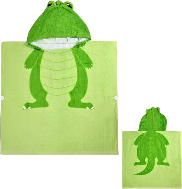 (Dinosaur) Håndklæde til Børn Poncho Håndklæde Hætte Håndklæder Bad
