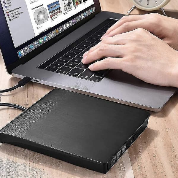 External CD/DVD Drive, USB 3.0 Portable CD/DVD +/-RW Drive Slim CD/DVD-ROM Rewriter Burner CD/DVD Player for Laptop Desktop Macbook PC Windows L
