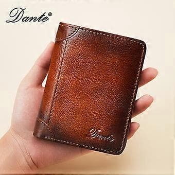 Best RFID Leather Wallet for Men, Trifold with ID, Excellent Outdoor Wallet Tan