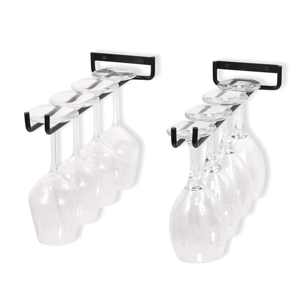 Ophængt glasholder - Vinstativ med 5 skinner til 13-18 glas