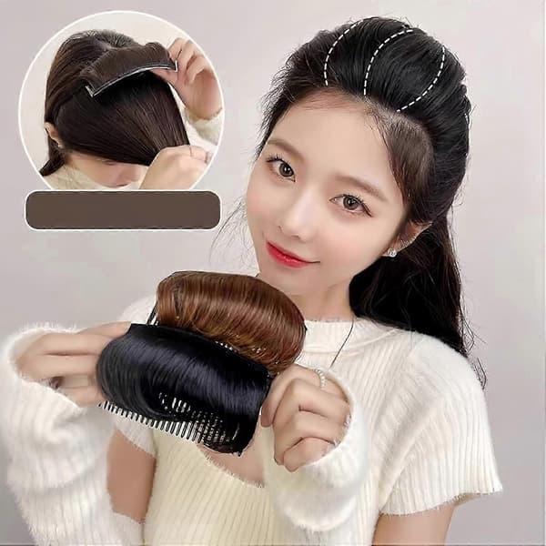 Hair Volume Inserts 3pcs Invisible Volumizing Pads for Women, Secure No-Pin Updo Tool [DB]