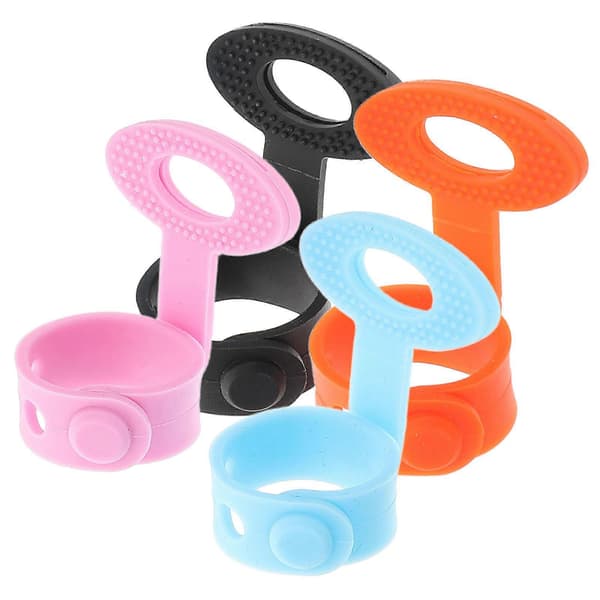 Plectrum Holder Guitar Finger Picks Silicone Finger Protectors Beginner Strumming Aid Easy Storage 4 pcs