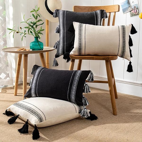 Moderne minimalistisk linje duskepute bohemsk stil pute til sofa soverom A