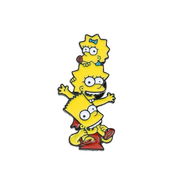 Set med 5 Simpsons Family Metal Badges: Söta tillbehör för fans!