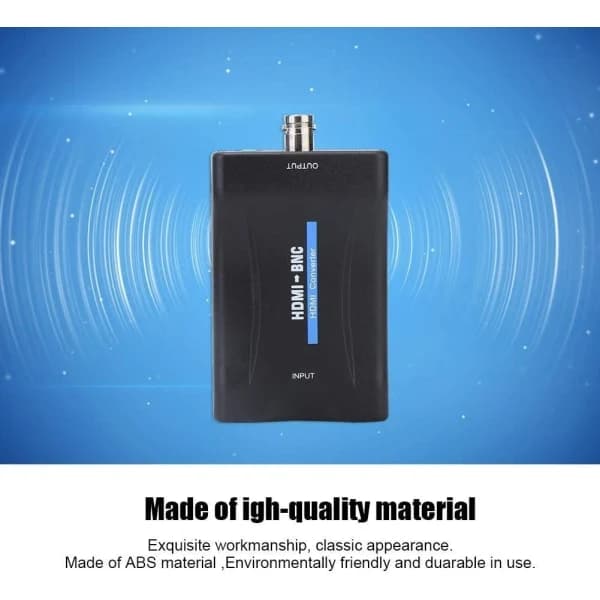 HDMI til BNC-adapter, Komposit HDMI til BNC-videoadapter og 3,5 mm 480i 576i lydsignalomformer Understøtter NTSC/PAL, Miljøvenlig HDMI BNC-omformer