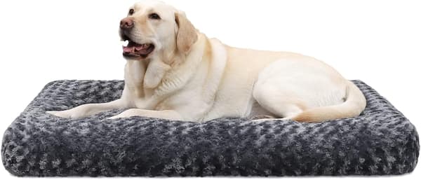 Hundeseng til store og mellemstore hunde, vaskbar, blød, åndbar, kæledyrsseng, mørkegrå, 90*8*60 cm