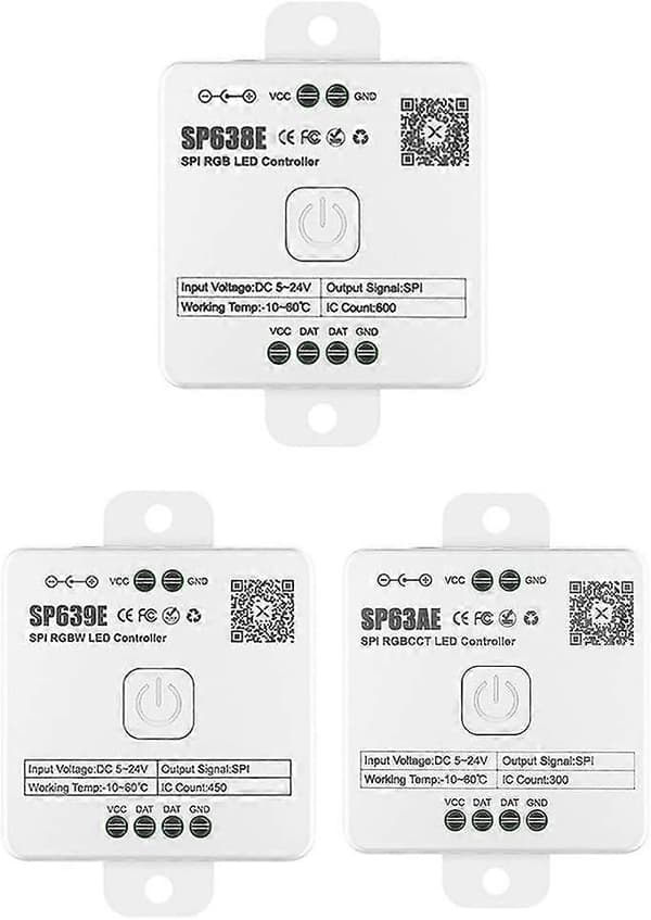 RGB LED Strip Controller SP63AE Model - Smartphone App-kontrol, Understøttelse af flere controllere (FMY)